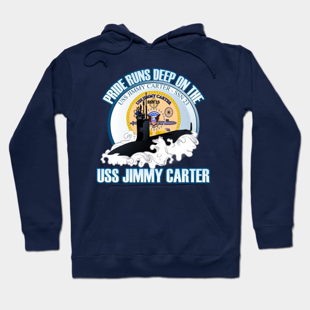 Pride Runs Deep On The USS Jimmy Carter Hoodie by MilitaryVetShop